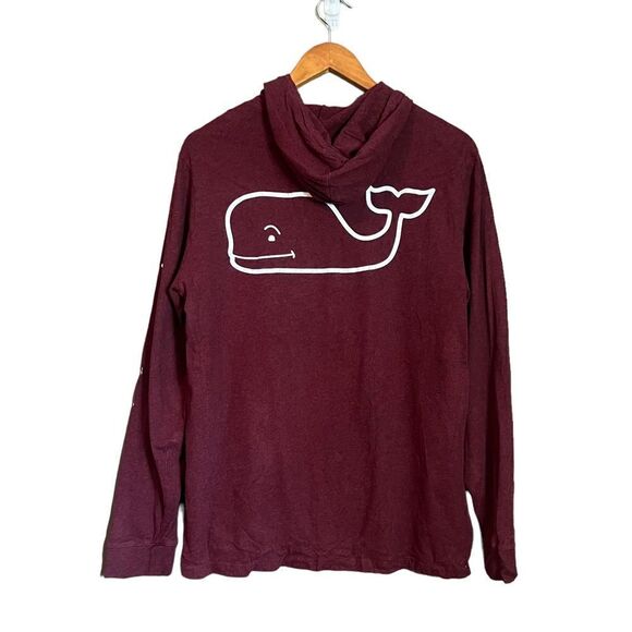 Vineyard vines maroon long sleeve hooded shirt - Picture 9 of 9